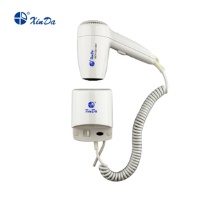 The XINDA RCY-120 18A Home & Hotel Convenience Mounted Base with Safety Switch ABS White Hair Dryer