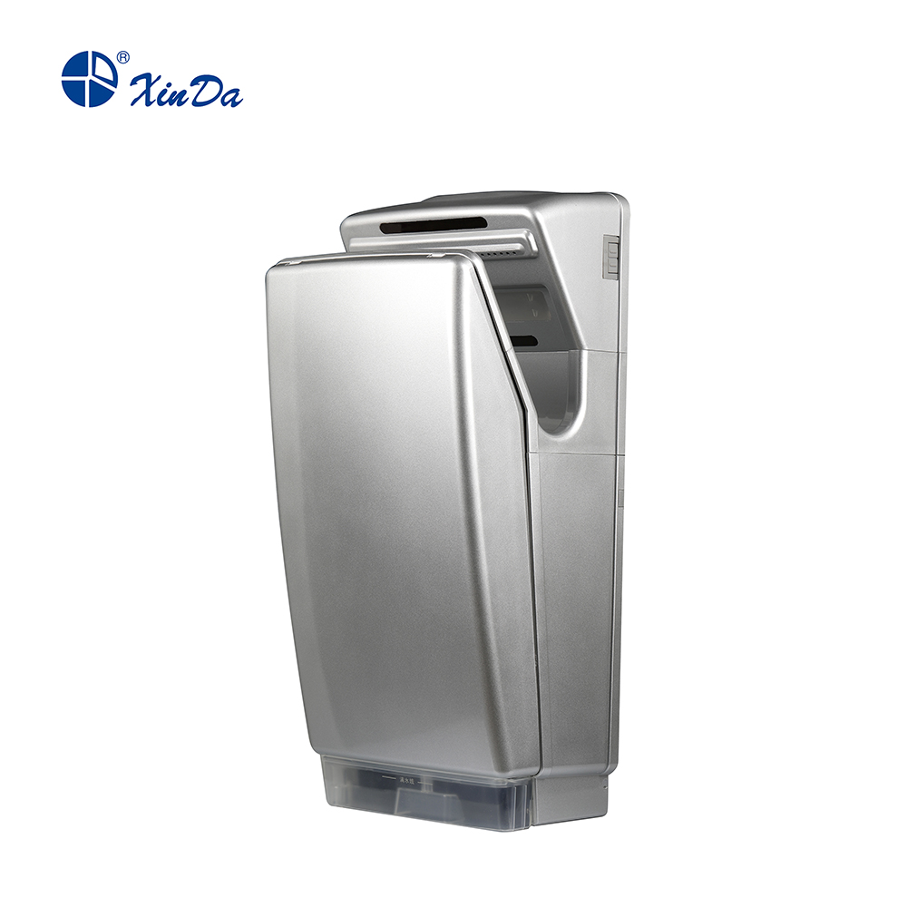Xinda GSQ 70A ABS Silver BLDC Professional Jet Hand Dryer Automatic Infrared Sensor with Air Filter Fiber and Water Tank