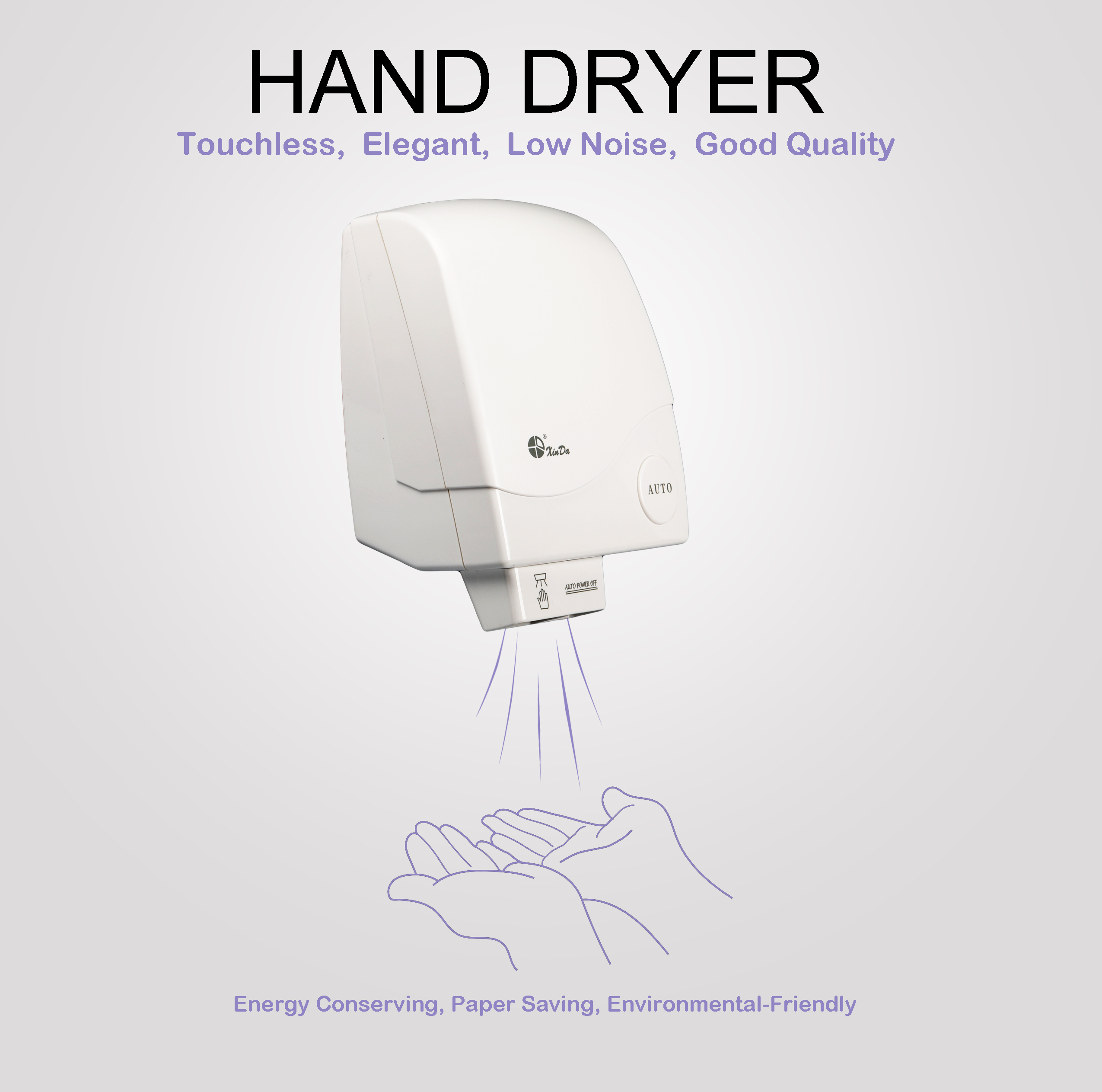 The XinDa GSX1900 Automatic public bathroom induction bathroom wall mounted hand washing blow hand dryer Hand Dryer