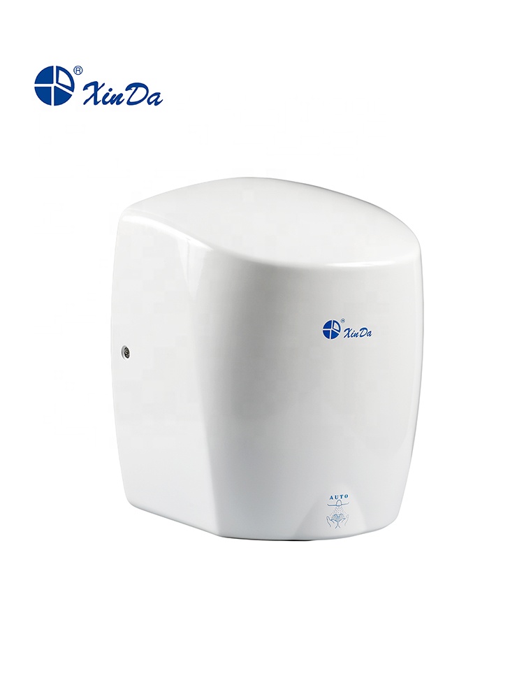 Xinda GSQ 87 Hand Dryer Stylish (White) Stainless Steel Automatic Infrared Induction Sensor Wall Mounted