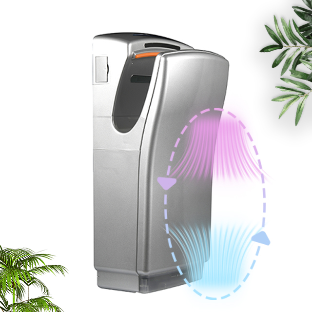 The XinDa GSQ80 Silver Stainless steel high speed jet air dryer sensor hand dryer Hand Dryer