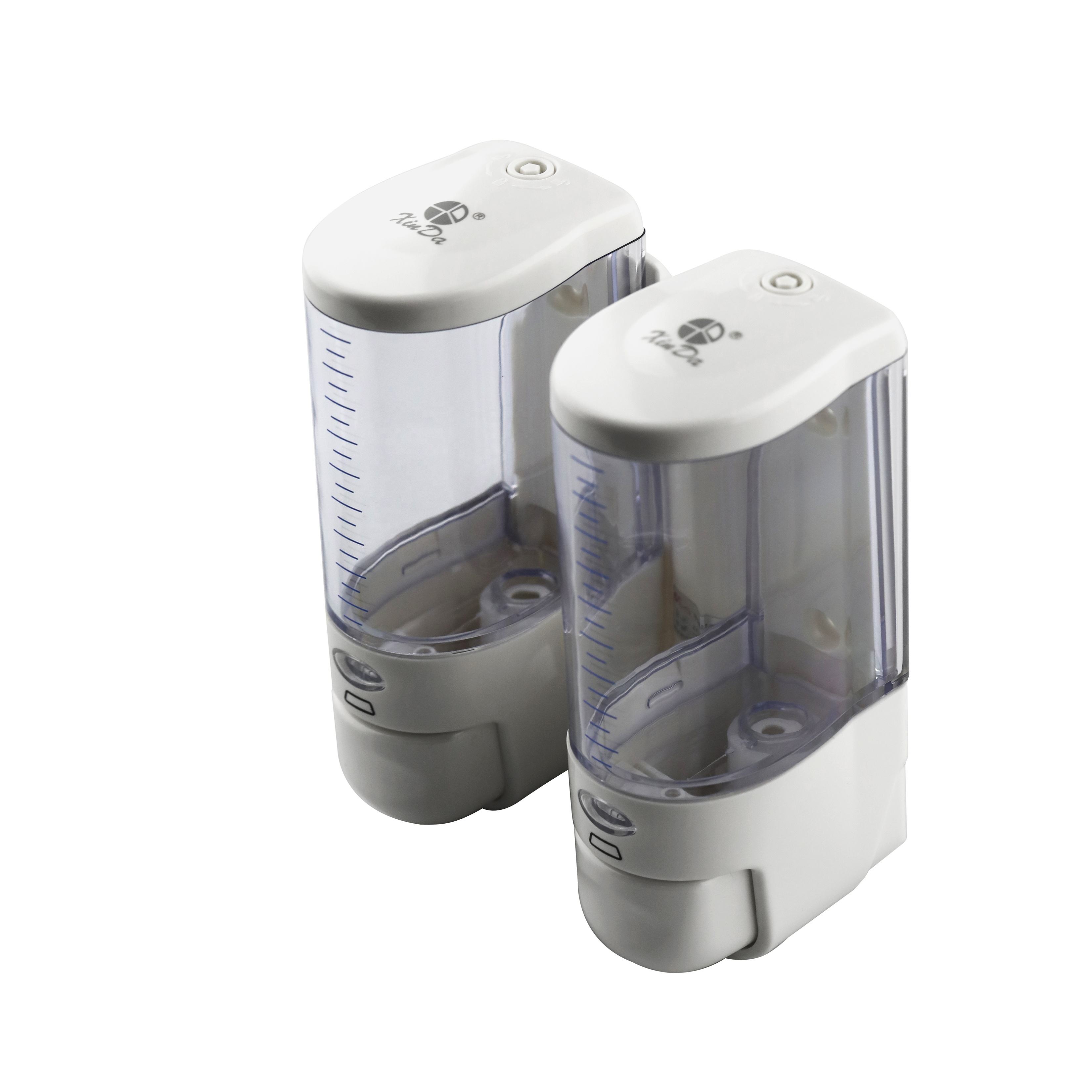 double wall mounted soap dispenser 