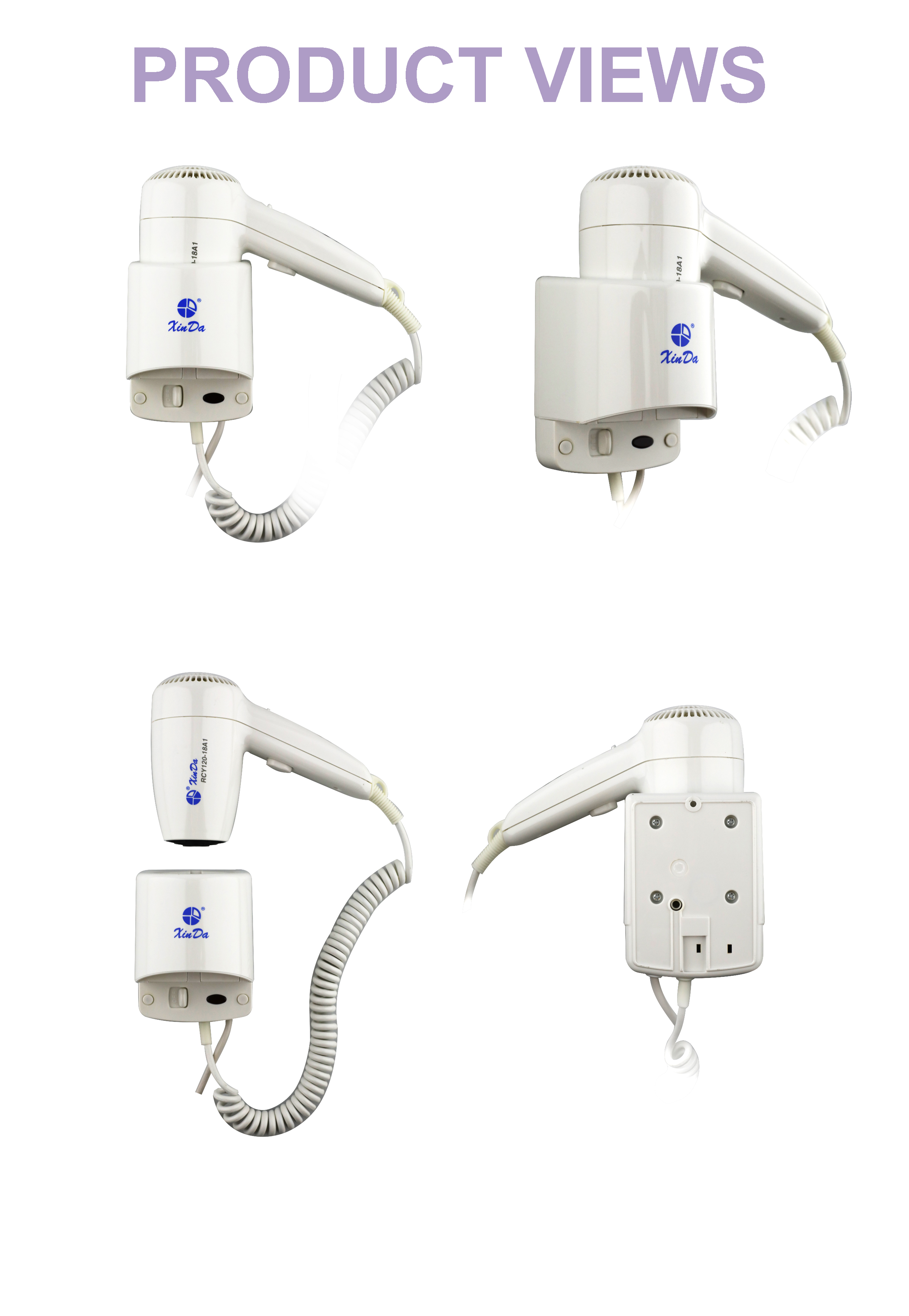 The XinDa RCY120 18A Private Label Powerful Ergonomic Balance And Quiet Performance Professional Salon Leafless Hair Dryer