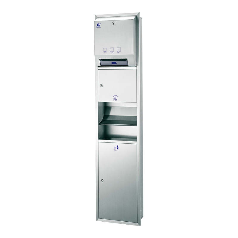 3 IN 1 Combination Auto Paper Towel Dispenser & Auto Hand Dryer & Trash Bin