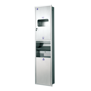 Multi-fold Paper Towel Dispenser Auto Hand Dryer&Trash Bin 3 IN 1 Combination