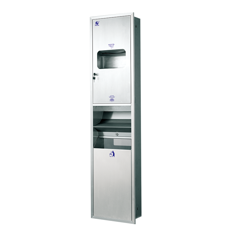 Multi-fold Paper Towel Dispenser Auto Hand Dryer&Trash Bin 3 IN 1 Combination