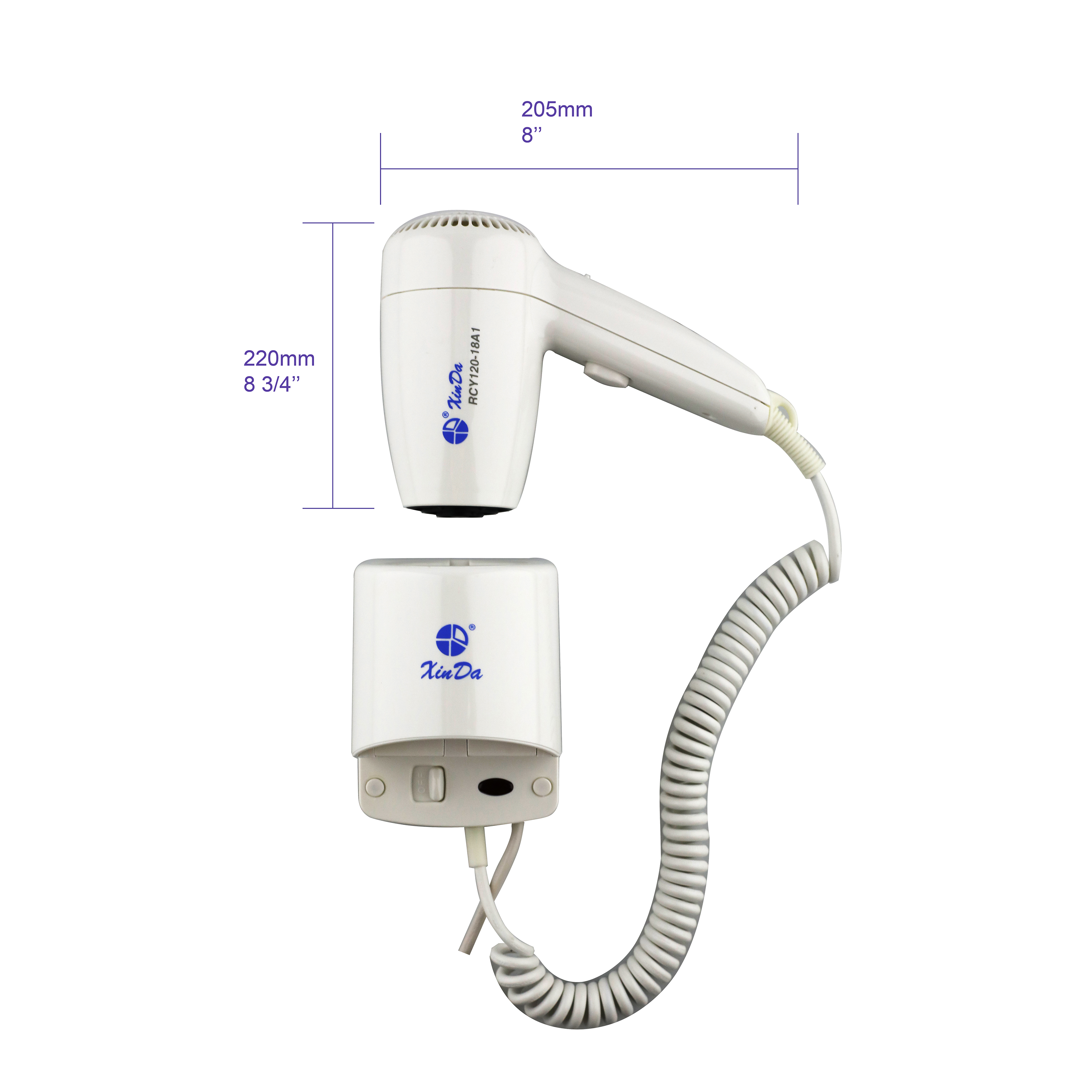 The XinDa RCY120 18A Private Label Powerful Ergonomic Balance And Quiet Performance Professional Salon Leafless Hair Dryer