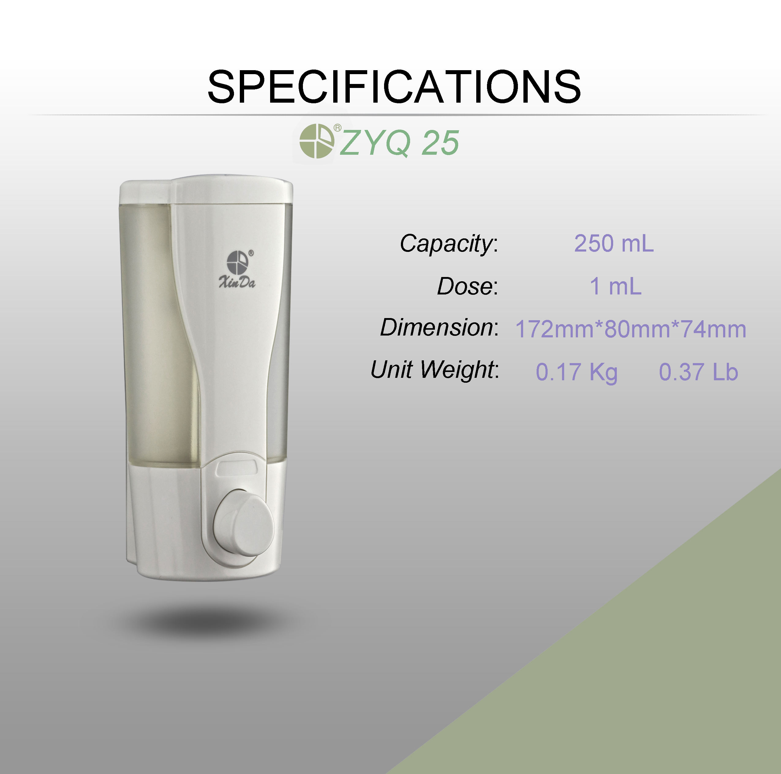 Mounted Manual Soap Dispenser