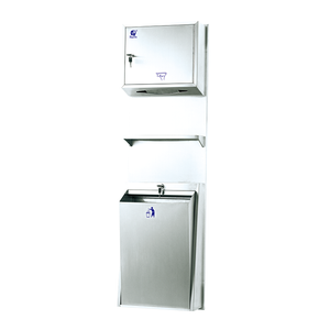 2 IN 1 Combination Multi-fold Paper Towel Dispenser&Large Capacity Trash Bin