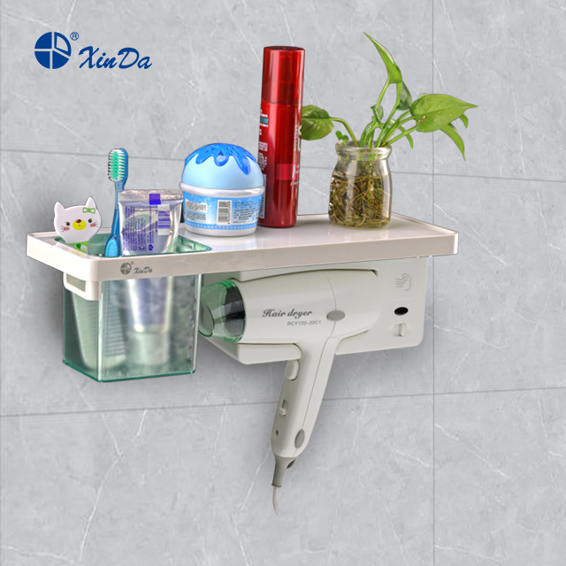 The XINDA RCY-120 20C1 Home & Hotel Professional Multi-Tasks Item Rack ABS White Hair Dryer