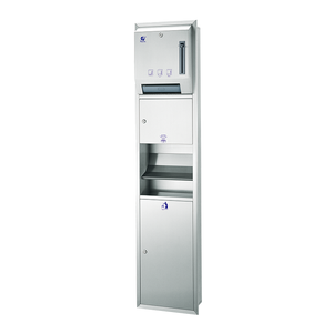 3 IN 1 Combination Manual Paper Towel Dispenser&Auto Hand Dryer&Trash Bin